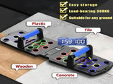Smart Push-Up Bar with Counter & Timer Foldable Home Workout Board for Chest, Shoulders, Back & V1107-CS-FWCXLB