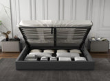 Milano Capri Luxury Gas Lift Bed With Headboard - Grey No.28 - King ABM-10001608