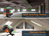 CIGMAN Laser Level CM-801 Laser Level Self Leveling 3x360&deg3D Green Cross Line for Decoration and V413-CM801