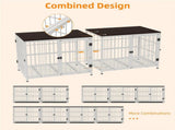 P&P White Walnut XL Dog Crate with Furniture Style Top, 3 Doors and Easy Clean Tray Included V767-P-XL171-XL-WT-A-G1