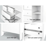 Keezi Baby Changing Table Diaper Station Drawers Chest Cabinet Nursery Furniture BABY-CHEST-WHITE-AB