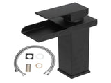 G1/2 Cold Hot Mixer Water Tap Black Faucet with Long Handle for Bathroom Hotel Homestay V1294-YM0710-3112210077111