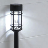 Solar Pathway Lights Outdoor, 8 Pack Metal Glass Solar Lights Outdoor Waterproof Auto On/Off V1079-COOLLIGHT01