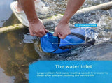 Blue portable shower bag, camping shower, TPU shower bag, hanging outdoor shower, 6L shower bag, V1106-132-BLA-24694