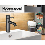 Cefito Bathroom Basin Mixer Tap Round Brass Faucet Vanity Laundry Black TAP-A-81H13-BK