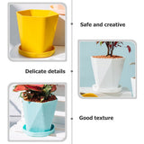 Small Flower Plant , 6-Piece Plastic Starter Pots for Garden V1192-AZ-W-18747