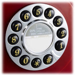 GPO 746 Retro Wall Mount Rotary Push Button Home Phone Landline Classic Red V185-746WALLRED