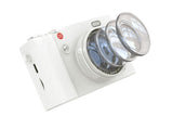 4K Digital Camera 64MP Vlogging Camera with 180-degree Flip Screen 16X Digital Zoom -White V1263-JX-7681
