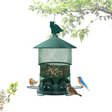 Metal Bird Feeder, Squirrel Resistant Hanging Bird Feeder with 4lbs Seed Capacity for Outdoor Garden V1237-ZY-528-248