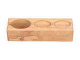 3Slots Wooden Coffee Portafilter Holder Tamper Stand Tamping Base for Home Bar Counter Wood V1294-YM0901-3118210243112