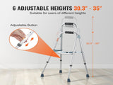 Folding Hemi Walker One Arm Mobility Walker for Senior & Adjustable Height V952-DBZXCL000000VUTKPV0