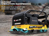 BAUMR-AG 125kg 450x630mm 7HP Plate Compactor, 32kN Vibratory Compaction, Wheel Kit, Protective Paver V219-TOLPLCBM8C5A