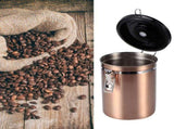 Stainless Steel Sealed Tank MoistureProof Coffee Bean Tea Storage Pot with Air Evacuation Valve V1294-YM0901-3118200183911