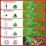 Green Whipper Snipper Mower Cordless Grass Trimmer Lawn Cutter Battery Brushcutter V201-CUT0005GR8AU