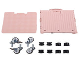 Collapsible Utility Rolling Crate Swivel Casters PP Strong with Telescopic Handle Lid Storage V1294-YM0901-3117230195712