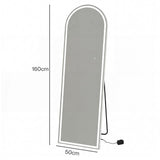 Levede 165cm Full Length Mirror Arched Dressing Mirrors Free Stand Wall Mounted DECO1041-WH-160X50-AU