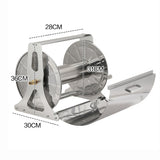 Large Stainless Steel Garden Hose Reel Cart Portable Pipe Holder With Rainproof Sunscreen Protection V985-HOSEREELCOVER