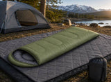 2-in-1 Winter Camping Warmth Kit with Carry 210 * 75cm Green Portable Waterproof Warm Sleeping V888-ELOSUNG52287