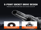3/8" Impact Socket Set, 48 Piece Socket Set SAE & Metric 8-22mm6 Point Cr-V V952-CJT38SAECRV48ZGF4V0