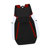 Basketball Backpack, Large Sports Gym Bag with Ball Compartment - Black White V1308-DSZKI-2494-2
