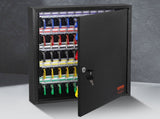 100-Key Cabinet, Key Lock Box Adjustable Racks, Security Key Storage Box Steel, Key Organizer V952-YCAQJHS100PC6KJXSV0