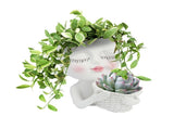 Mannequin Flower Pot Resin Creative Double Flower Pot Face Flower Pot V1294-YM0716-221118TW03-4