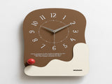 Abstract Modern Wall Clock - Silent Non-Ticking Decorative Clock with Wavy Design & Ceramic V888-ELOSUNG35435