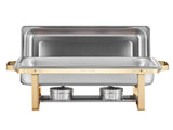 Chafing Dish Buffet Set, 8 Qt 4 Pack, Stainless Steel Chafer with 2 Full Size and 4 Half Size Pans, V952-ZFXBXGSTGK4J10ULXV0