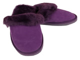 Sheepskin Wool Womens Slippers Scuffs Slip On Winter Ugg Slippers in Purple V563-BR-SHEEPSCUFFS-PURFR-8