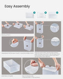 CARLA HOME 12-Pack Clear Shoe Storage Boxes - Stackable - White - Shoe Box Storage V178-36400