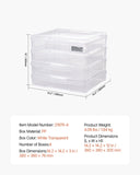 Scrapbook Paper Storage 4 Pack Stackable Plastic Board Game Boxes Clear Case V952-JTZCCHTZBHTCKPJCFV0