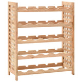 Wine Rack For 25 Bottles Solid Walnut Wood 63x25x73 Cm 43_247101