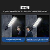 80000LM 5000W Black Solar Street LED Light with Radar Sensor and Remote Control for Outdoor Use V178-59181