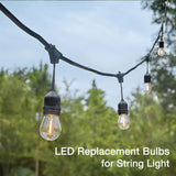 15M Plug Festoon String Lights Kits Globe Outdoor Christmas Party Garden V255-15B15M-PLUG