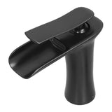 G1/2 Sink Faucet Copper Waterfall Water Tap Black Bathroom Basin Hot Cold Faucet for Kitchen Toilet V1294-YM0523-3112210109511