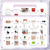 Dollhouse Miniature with Furniture Kit Plus Dust Proof and Music Movement - M9 V178-13554