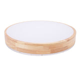 LED Flush Mount Ceiling Light Wooden 3000K to 6500K Dimmable Round Ceiling Light Fixture with Remote V1294-YM0901-3119250024912