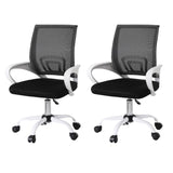 Artiss 2x Office Chair Mesh Computer Gaming Desk Chairs Work Study Mid Back OCHAIR-L-2004-WHX2
