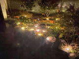 4pcs Ground Lights LED Warm Light Outdoor Disk Lights IP68 Waterproof Underground Lights V1294-YM0901-H39905-4