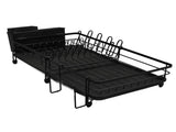 Dish Drying Rack Multifunction Rust Proof Expandable Plate Drainer with Utensil Holder for Kitchen V1294-YM0901-3118240097311