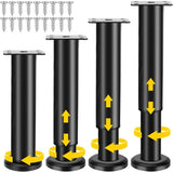 pcs Furniture Legs, 18-30 cm Adjustable Furniture Legs with 18 pcs Screws, Metal Bathroom Cabinet V1237-ZY-203-5065