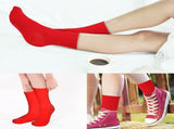 20 Pairs Womens Socks, Solid Color Crew Socks Colorful Lightweight Cotton Athletic Socks V1258-DP02-F-569