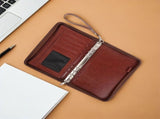 Brown Zippered Portfolio Binder Organizer for Note Taking and Document Storage, 1 Pack, Back to V1366-AZ2-W-19627