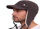 Plaid Supre Trapper Ushanka Hat Sherpa Lined Winter Ear Flap Cap - Army Green V563-KNGOL-K1502FA-DC091-L_XL