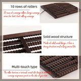 Solid Wood Massager, 10 Rows of Widened Rollers, Diamond Bumps to Stimulate Acupoints, Relieve V1385-ZDAMQ-WU-915-001