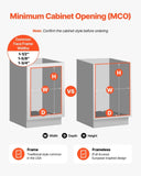 VEVOR Pullout Trash Can for Kitchen Cabinets, Garbage Waste Recycling Bin, Under Mount Waste V952-CFLJTDTDTHSYKL1U7V0