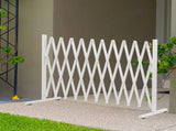 Garden Security Fence Gate Expandable White BD1012-WH