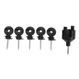 50Pcs Electric Fence Insulator Screw in Insulator Fence Ring Post Wood Post Insulator with Insulator V1294-YM0703-3111230084411