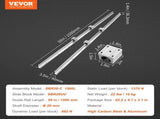 Linear Guide Rail Set, SBR20 1500mm, 2 PCS 59 in/1500 mm SBR20 Guide Rails and 4 PCS SBR20UU Slide V952-ZXDGSBR20MM15WNLNV0
