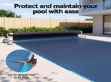 Aqua Buddy Pool Cover 500 Micron 6.5x3m w/ Roller 5.55m Swimming Pools Black Solar Blanket PC-65X30-LA-BK-BL-ROLLER